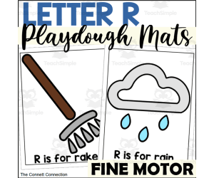 Letter R Playdough Mats