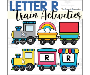 Letter R Train Alphabet Worksheets and Centers