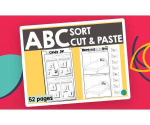 Letter Sorting - Cut and Paste Pictures with Beginning Sounds