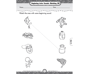 Letter Sounds Printable Workbook for Kindergarten