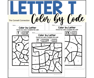 Letter T Alphabet Color by Code