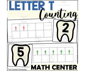 Letter T Counting to 10 Center