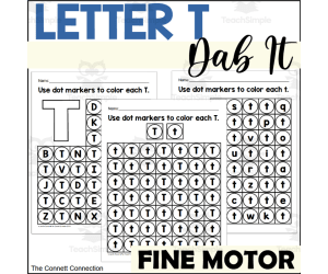 Letter T Dab It Worksheets