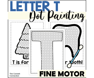 Letter T Dot Painting