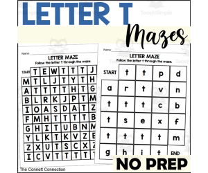 Letter T Mazes