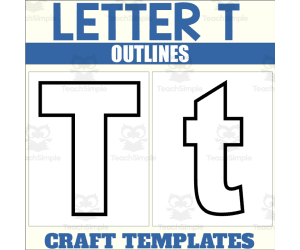 Letter T Outlines for Alphabet Crafts