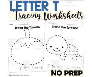 Letter T Tracing Worksheets