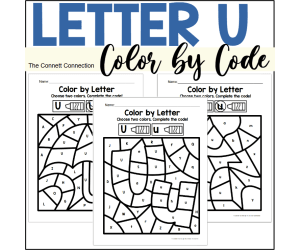 Letter U Alphabet Color by Code