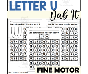 Letter U Dab It Worksheets
