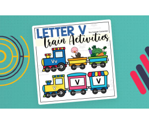 Letter V Train Alphabet Worksheets and Centers