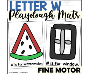 Letter W Playdough Mats