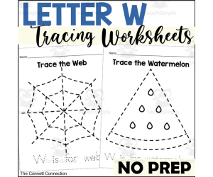 Letter W Tracing Worksheets
