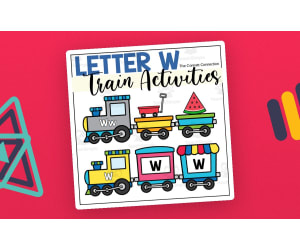 Letter W Train Alphabet Worksheets and Centers