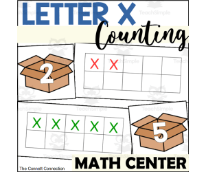 Letter X Counting to 10 Center