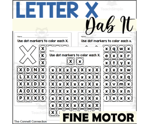 Letter X Dab It Worksheets