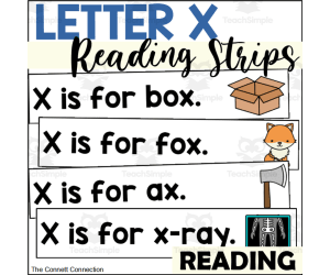 Letter X Reading Strips
