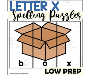 Letter X Spelling Puzzles