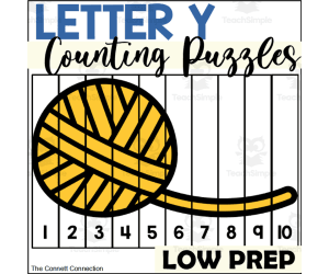 Letter Y Counting to 10 Puzzles