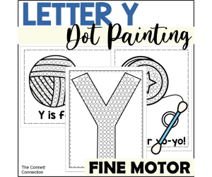 Letter Y Dot Painting