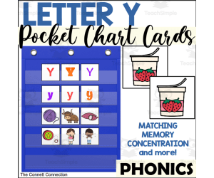 Letter Y Pocket Chart Cards