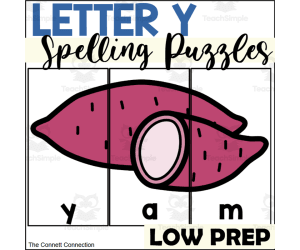 Letter Y Spelling Puzzles