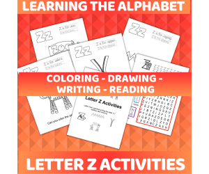 Letter Z Activities - Zebra, Zigzag, Zipper, and Zoo