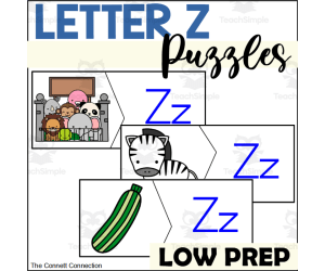 Letter Z Beginning Sounds Puzzles
