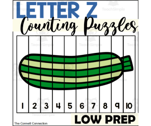 Letter Z Counting to 10 Puzzles