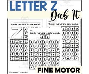 Letter Z Dab It Worksheets