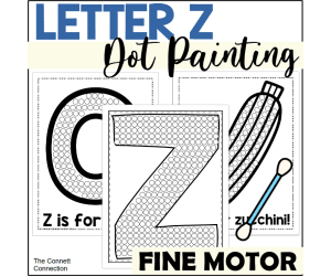 Letter Z Dot Painting