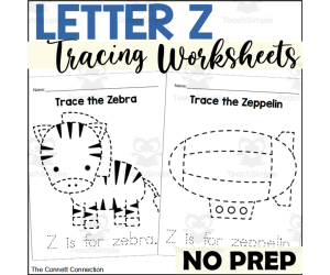 Letter Z Tracing Worksheets