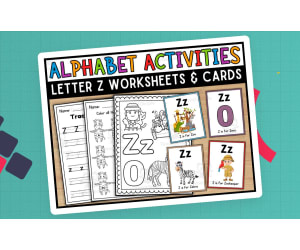 Letter Z Worksheets and Flashcards | Back To School Activity