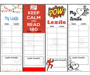 Lexile Growth Bookmarks