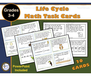 Life Cycle Math Task Cards