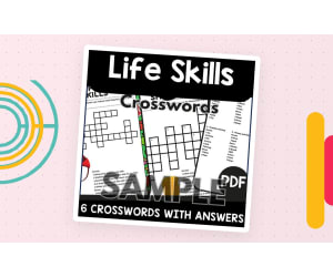 Life Skills Crossword: 1 Page Sample (PDF)
