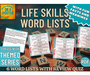 Life Skills Word List Posters (PDF)