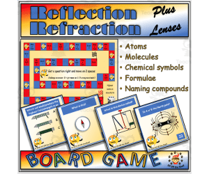 Light- Reflection, Refraction and Lenses Board Game fir Middle School