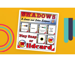 Light - Shadows and Lunar and Solar Eclipses Wildcard and Snap Card Games for Middle School