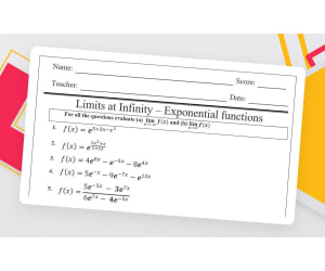 Limits at Infinity – Exponential Functions Worksheet