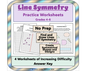 Lines of Symmetry Worksheets: Finding Symmetry in Polygons on Grids
