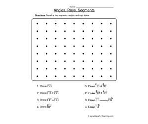 Lines Rays and Segments Worksheet