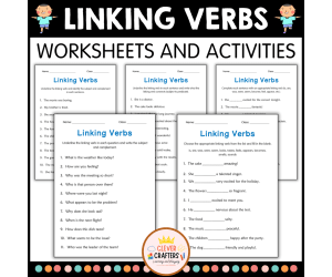 Linking Verbs Grammar Worksheet - Linking Verbs Activities for Grade 1