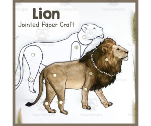 Lion Jointed Paper Craft