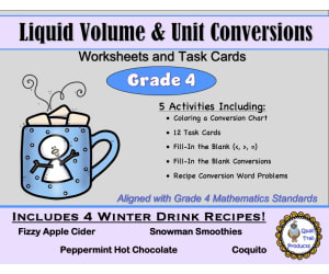 Liquid Units of Measurement and Conversion Worksheets and Activities