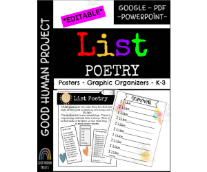 List Poetry Writing | Posters & Graphic Organizers