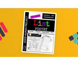 List Poetry Writing | Posters & Graphic Organizers
