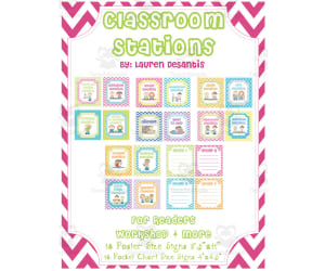Literacy Center Station Signs