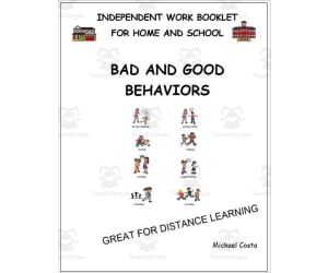 Literacy worksheets: Bad and good behaviors volume 1