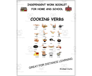 Literacy worksheets: Cooking verbs