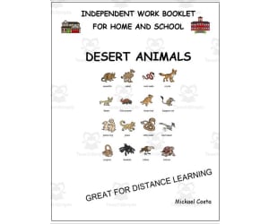 Literacy worksheets: Desert animals